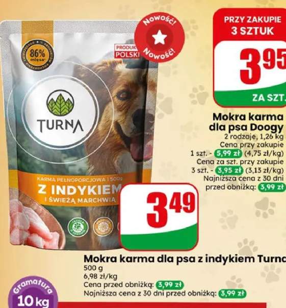 Mokra karma dla psa z indykiem Turna