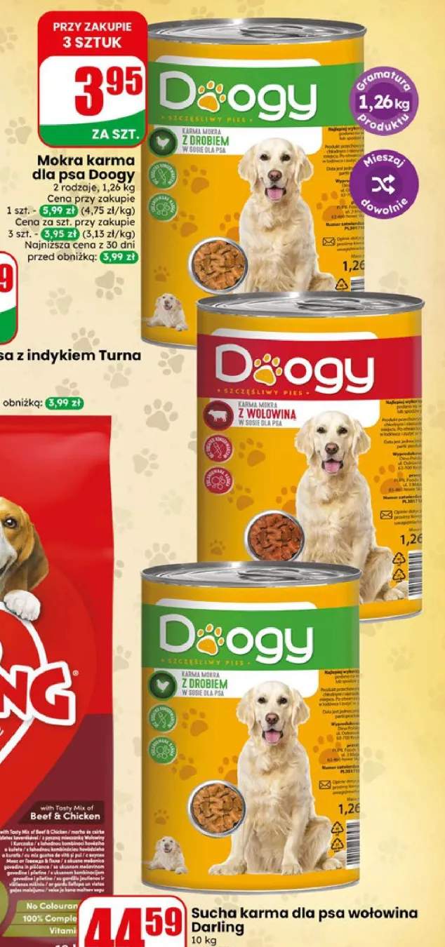 Mokra karma dla psa z wołowiną w sosie Doogy