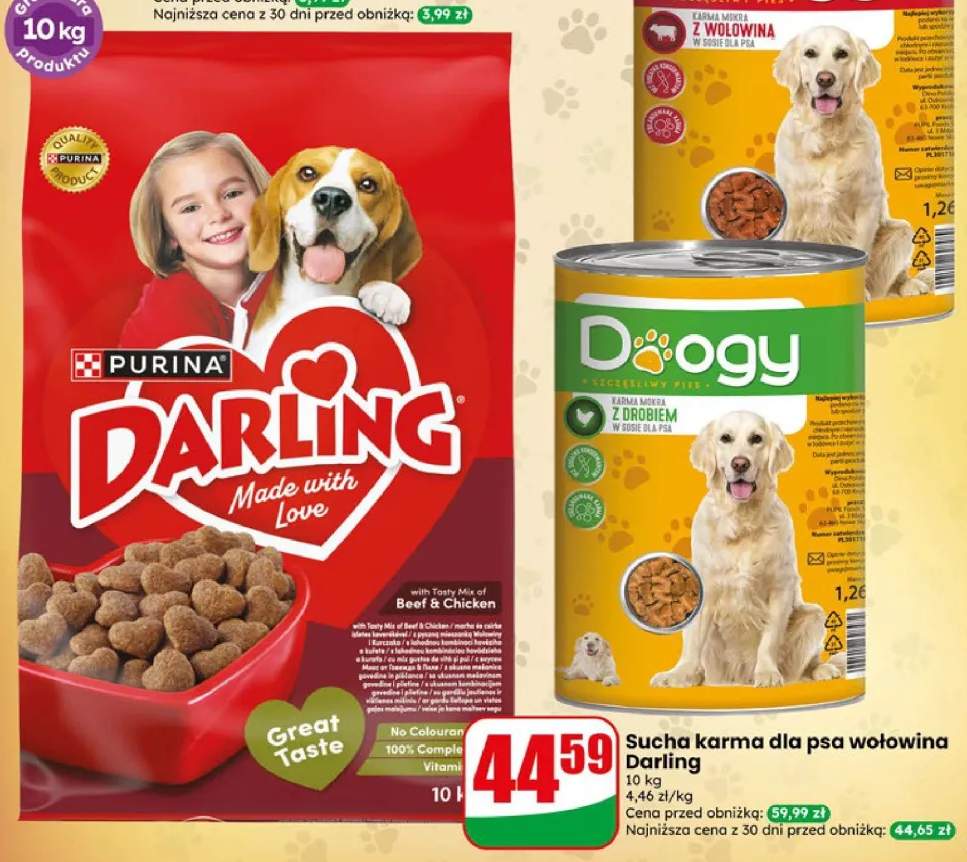 Sucha karma dla psa wołowina Darling