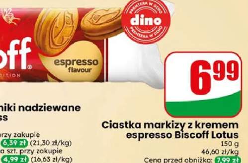 Ciastka markizy z kremem espresso Biscoff Lotus