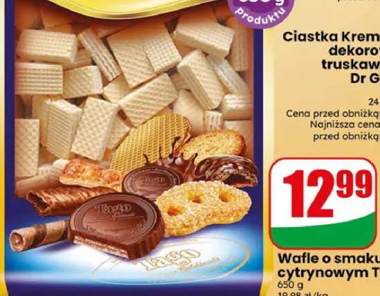 Wafle o smaku cytrynowym Tago