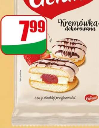 Ciastka Kremówka dekorowana truskawkowa Dr Gerard