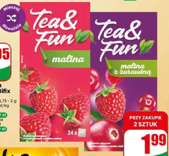 Herbatka owocowa Tea & Fun malina z żurawiną