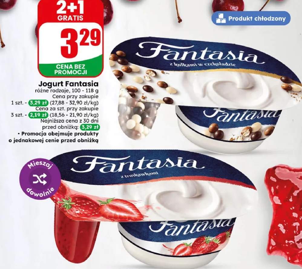 Jogurt Fantasia z truskawkami