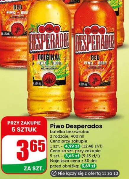 Piwo Desperados Original butelka bezzwrotna