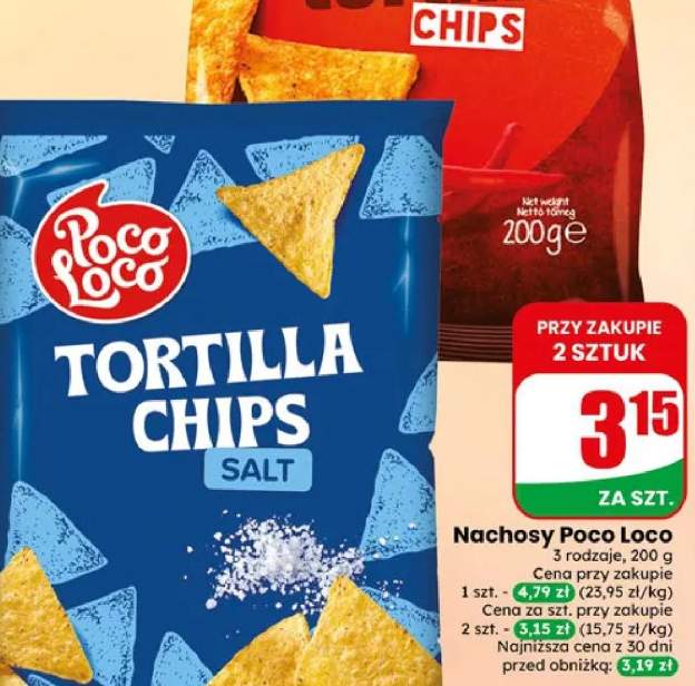 Nachosy Poco Loco tortilla chips salt