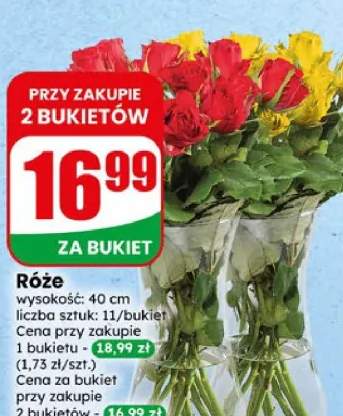 Róże bukiet wysokość 40cm