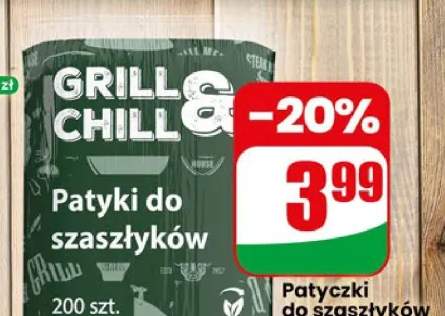Patyczki do szaszłyków Grill & Chill 20cm