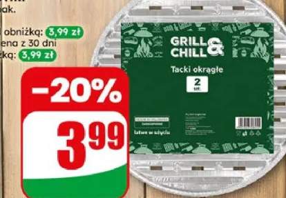 Tacki aluminiowe okrągłe Grill & Chill