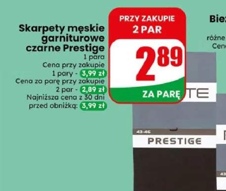 Skarpety męskie garniturowe czarne Prestige