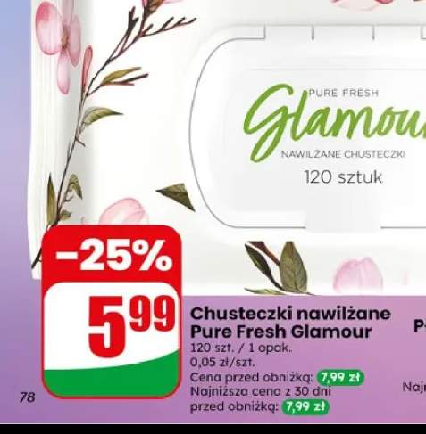 Chusteczki nawilżane Pure Fresh Glamour