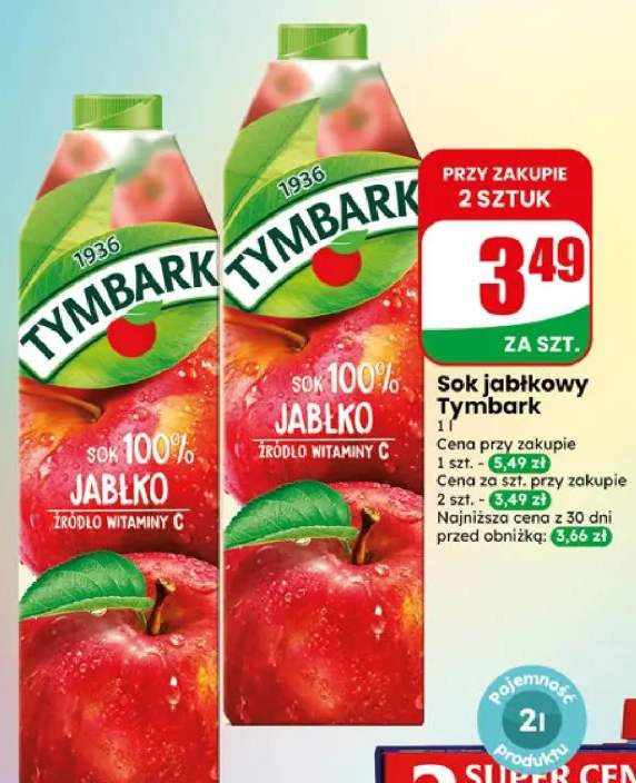Sok jabłkowy 100% Tymbark