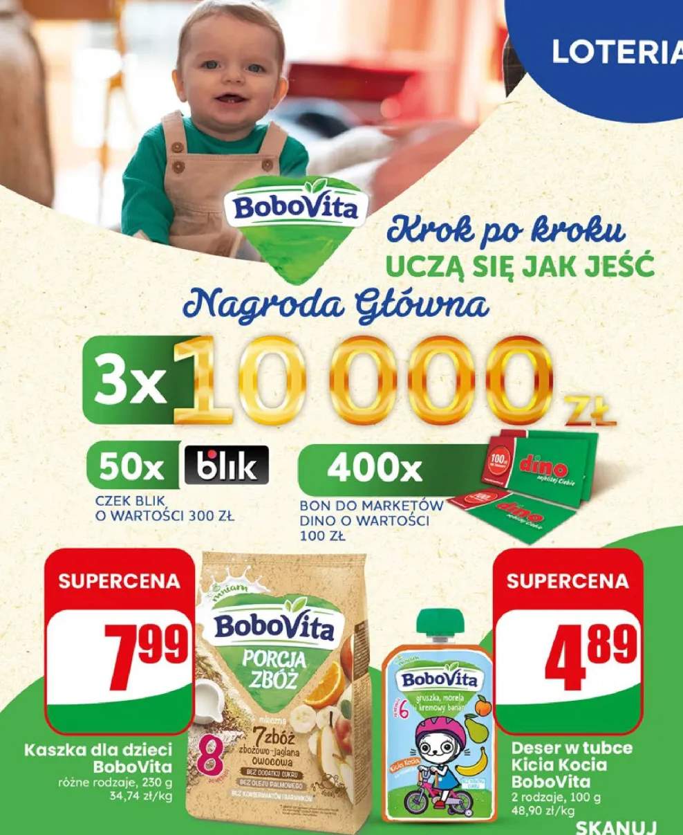 Deser w tubce Kicia Kocia BoboVita gruszka morela kremowy banan