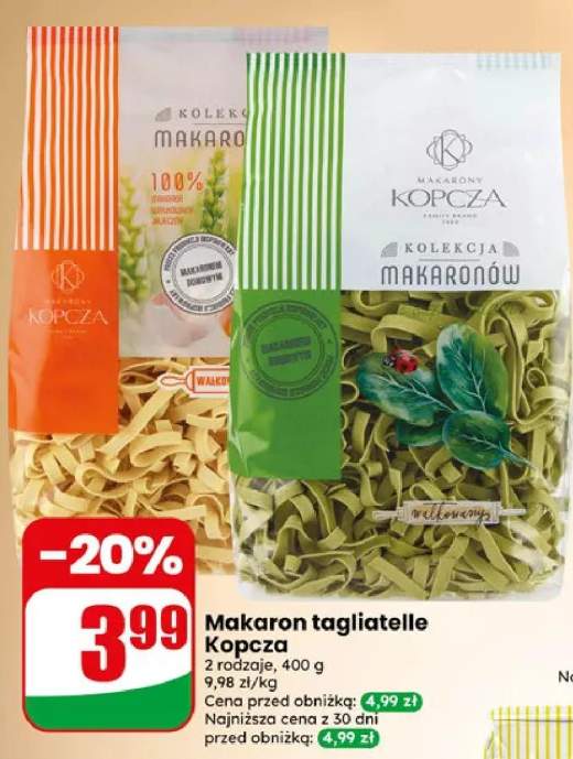 Makaron tagliatelle Kopcza