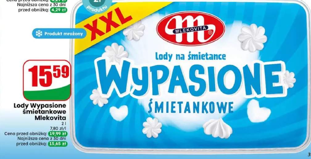 Lody Wypasione śmietankowe Mlekovita XXL