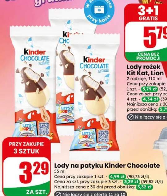 Lody na patyku Kinder Chocolate