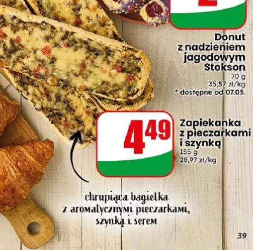 Zapiekanka z pieczarkami i szynką