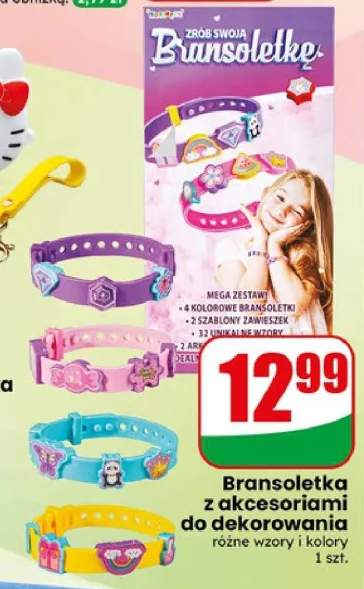 Bransoletka z akcesoriami do dekorowania