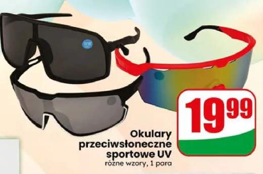 Okulary przeciwsłoneczne sportowe UV różne wzory