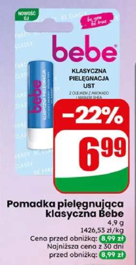 Pomadka pielęgnująca klasyczna Bebe