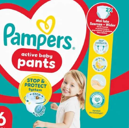 Pieluchomajtki Pampers Active Baby Pants rozmiar 6 13-19kg