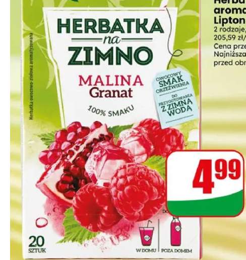 Herbatka na zimno Herbapol Malina Granat
