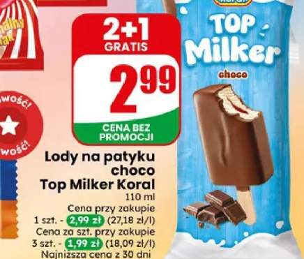 Lody na patyku oranżada Milk Hellena