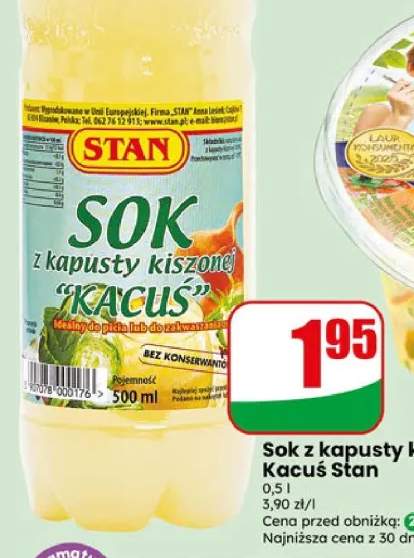 Sok z kapusty kiszonej Kacuś Stan
