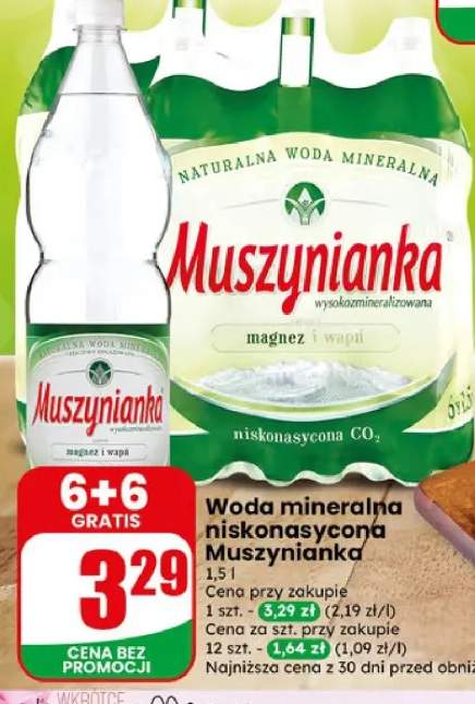 Woda mineralna niskonasycona Muszynianka