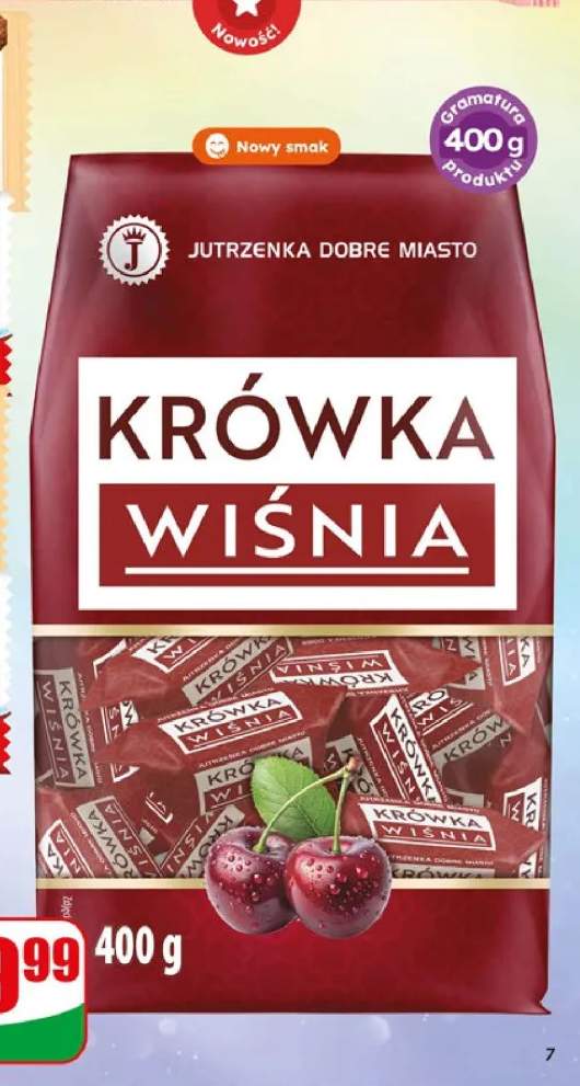 Cukierki krówka wiśnia Jutrzenka