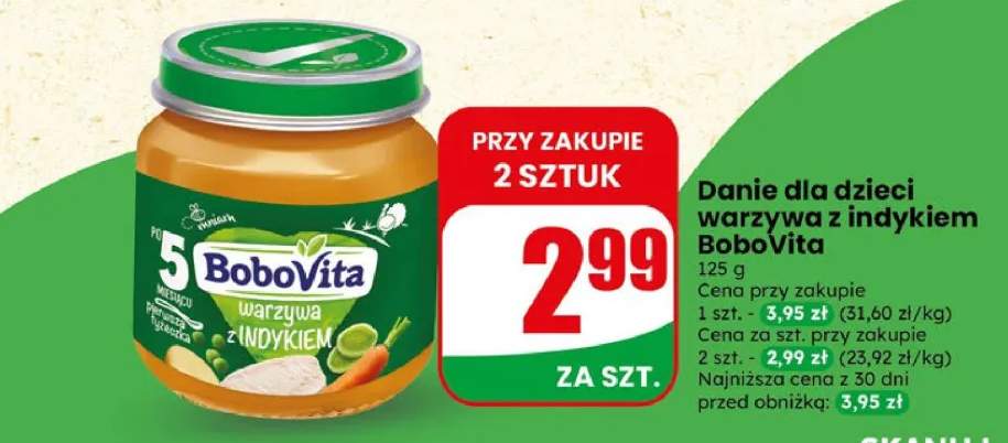 Danie dla dzieci warzywa z indykiem BoboVita