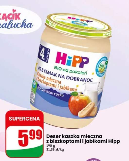 Deser kaszka mleczna z biszkoptami i jabłkami HiPP