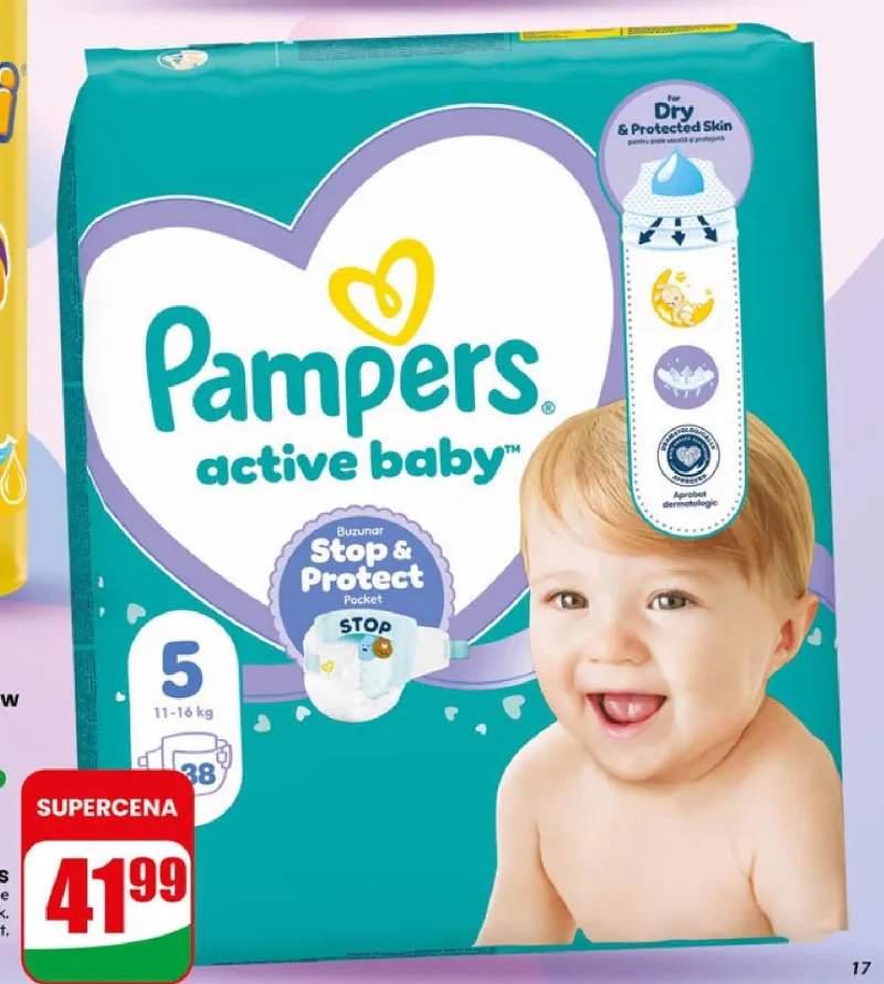 Pieluchy Pampers active baby 5 11-16kg