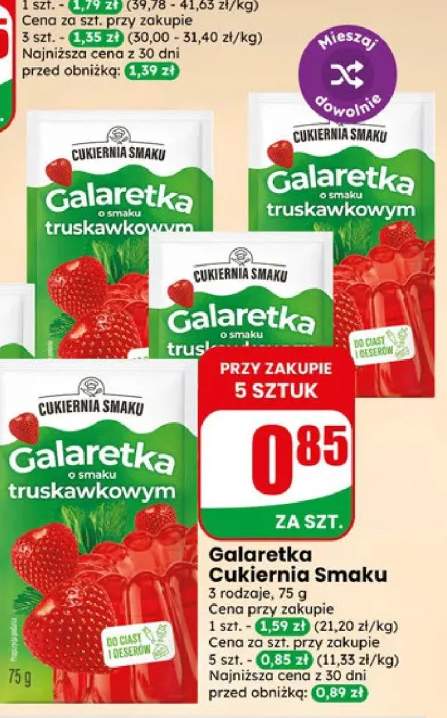 Galaretka o smaku truskawkowym Cukiernia Smaku
