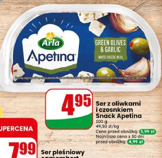 Ser z oliwkami i czosnkiem Snack Apetina