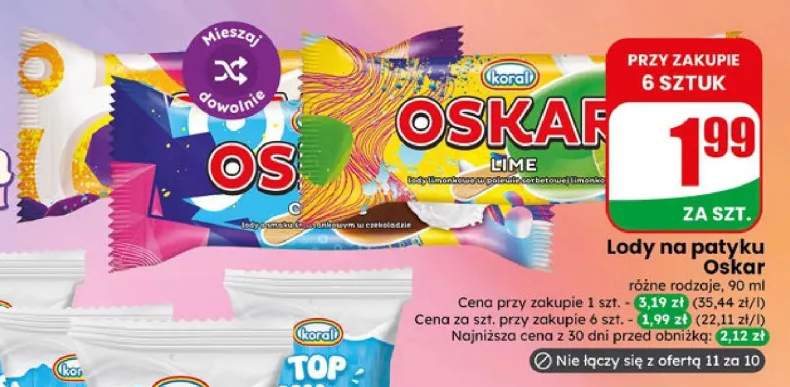 Lody na patyku Oskar Koral