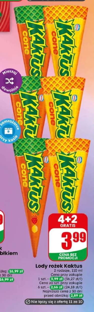 Lody rożek Kaktus