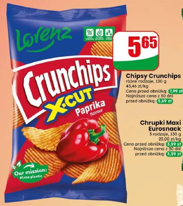 Chipsy Crunchips X-Cut Paprika Lorenz