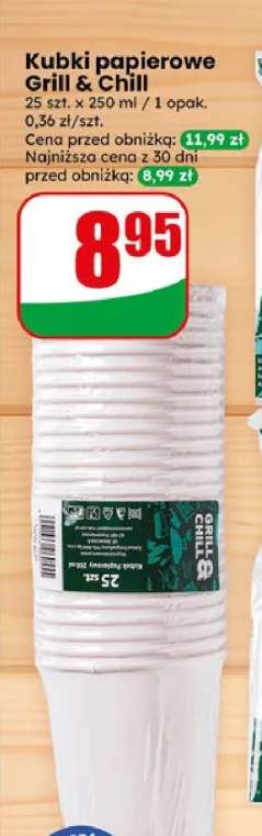 Kubki papierowe Grill & Chill 25-pak 250ml