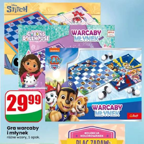 Gra warcaby i młynek Stitch