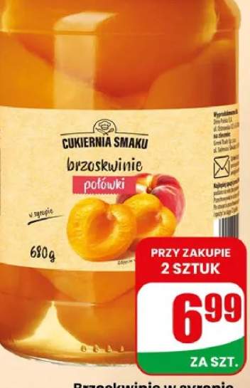 Brzoskwinie w syropie połówki Cukiernia Smaku