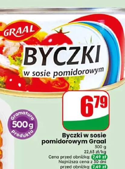 Byczki w sosie pomidorowym Graal
