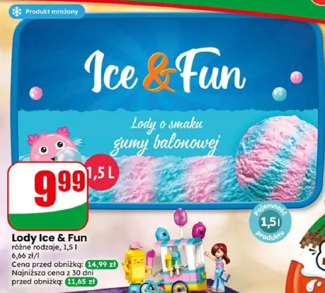 Lody o smaku gumy balonowej Ice & Fun