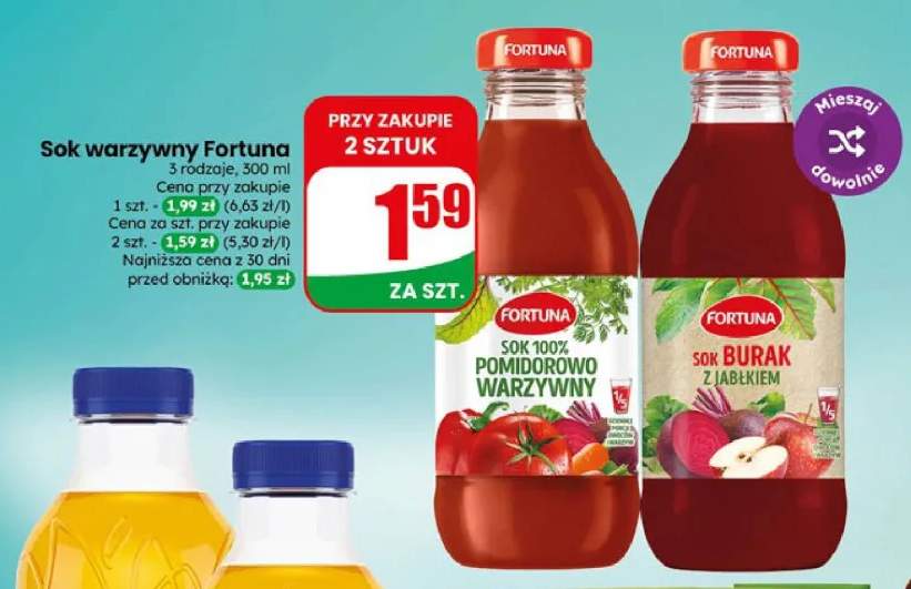 Sok warzywny Fortuna burak z jabłkiem