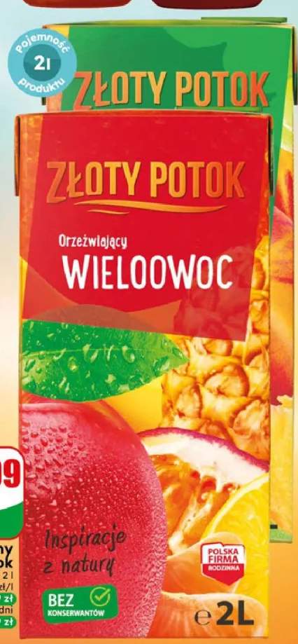 Napój niegazowany Złoty Potok wieloowoc