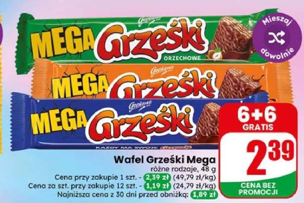 Wafel Mega Grześki orzechowe Goplana