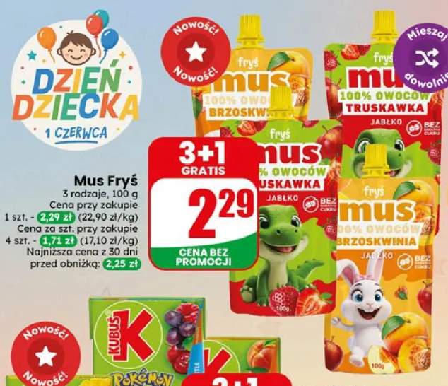 Mus Fryś Brzoskwinia Jabłko