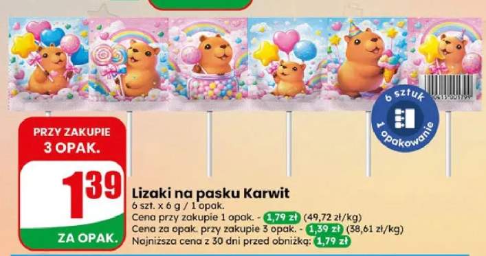 Lizaki na pasku Karwit 6-pak 6g
