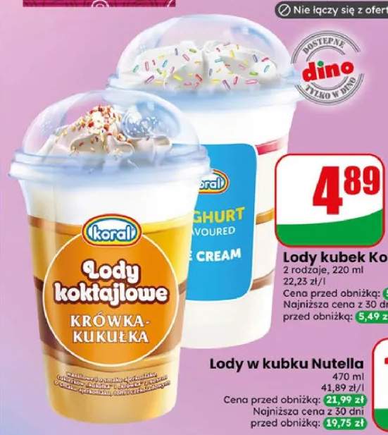 Lody kubek Koral