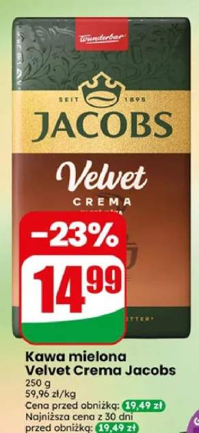 Kawa mielona Velvet Crema Jacobs